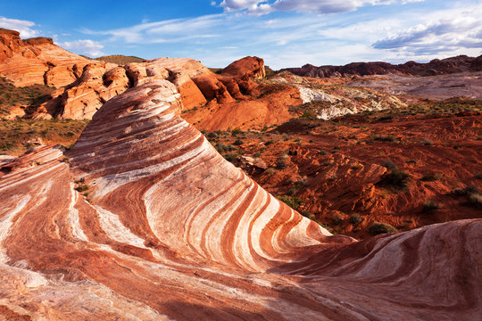 Colorful Red Sandstone Rock Formation