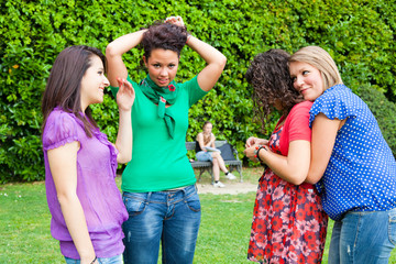 Group of Teenage Girls at Park