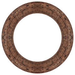 Oval wood picture frame