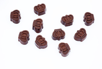 crown shape of chocolate