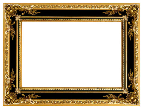 Picture gold frame with a decorative pattern