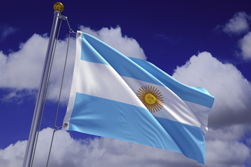 Waving Argentine Flag - 32585495