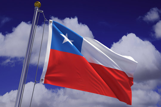 Waving Chilean Flag
