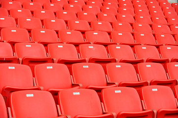 red football seats