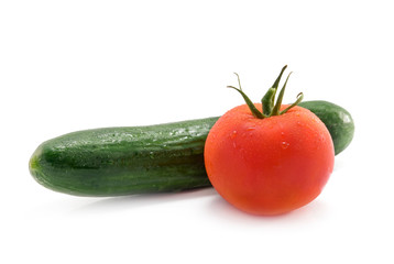 fresh tomato and cucumber