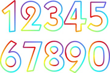Cifre arcobaleno - Rainbow-coloured numbers