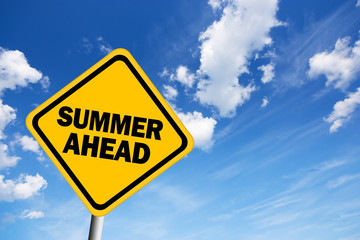 Illustrated summer ahead sign
