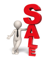 Sale icon - 3d business man