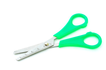 Green scissors for kids
