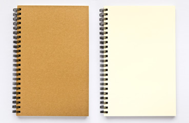 notebook on a white background