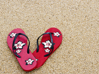 Flipflops in the beach