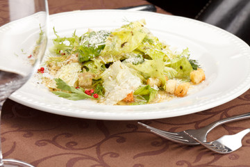 vegetable salad with croutons