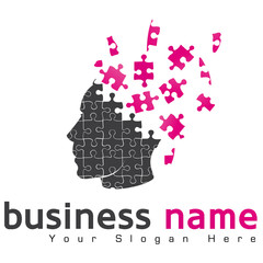 logo business tête puzzle