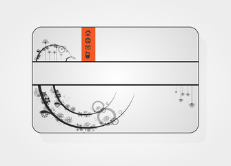 Beautiful gift card, vector illustration