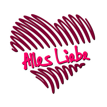 kritzel herz alles liebe I