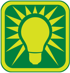 green bulb symbol