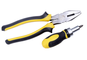 Pliers and screwdriver