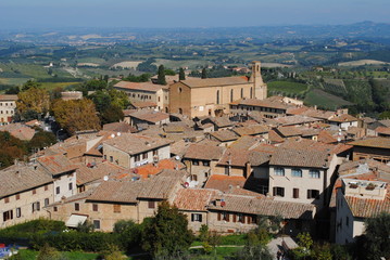 Fototapeta na wymiar Blick auf San Gimignano