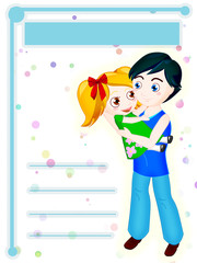 greeting card illustrated for the father's day