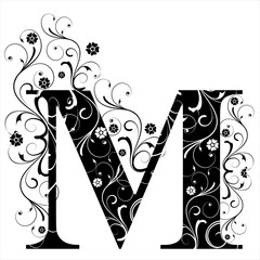 Verzierter Buchstabe M