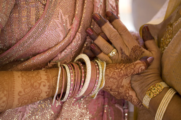 henna on hands, traditrional Hindu wedding,India