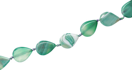green crystal beads