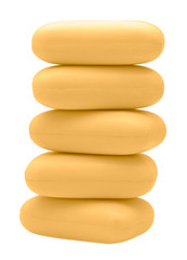 Stack of yellow soap bricks