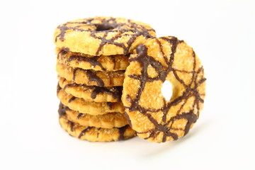 Cookies on white background