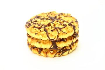 Cookies on white background