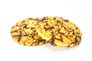 Cookies on white background