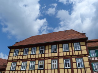 Fototapeta na wymiar Hausfassade Fachwerkhaus