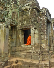 Buddhistischer Mönch, Angkor Wat, Kambodscha