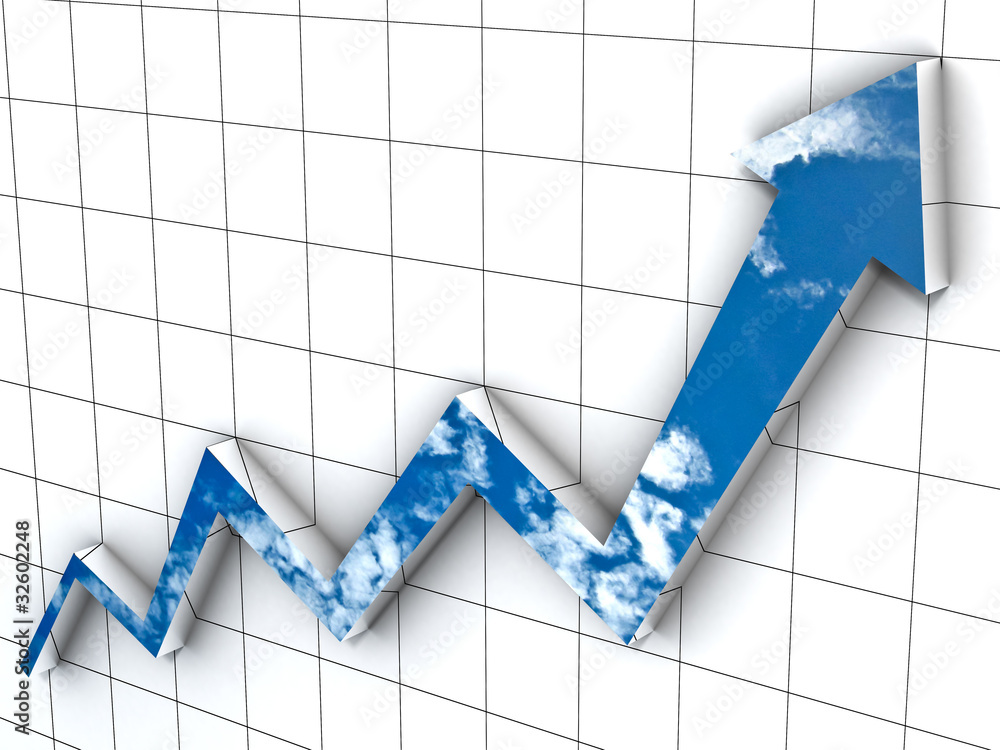 Poster sky arrow graph