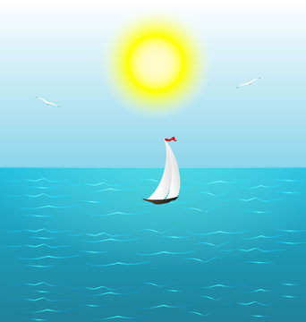 sail in the sea