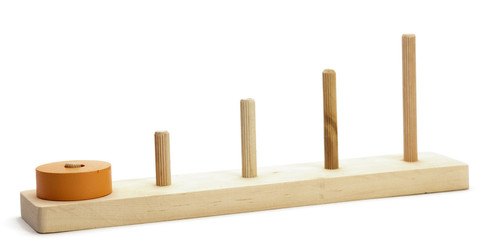 wooden colored logical toy