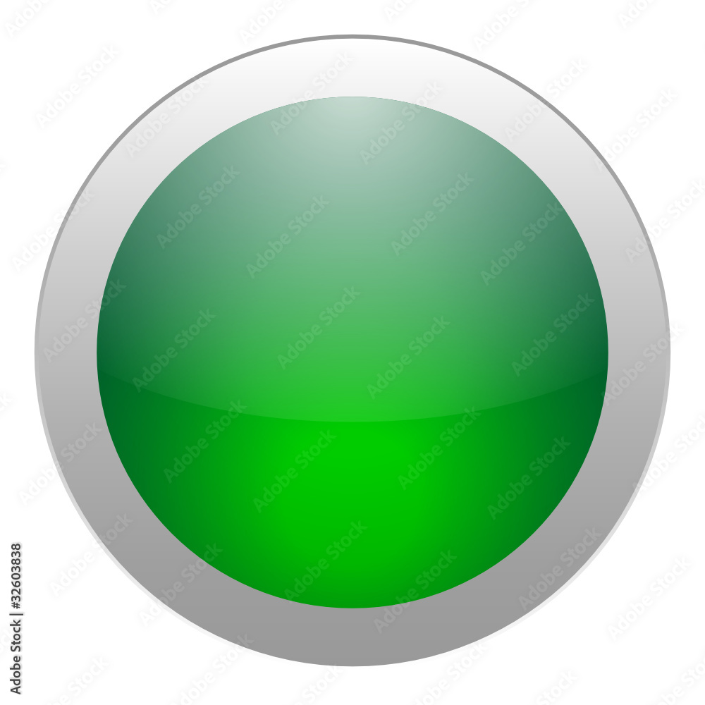 Aufkleber green web button (template vector round internet go click here)