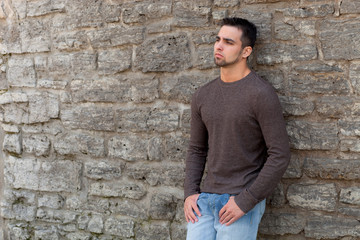 Obraz premium Young Man Outside