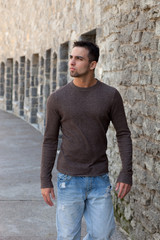 Obraz premium Young Man Outside