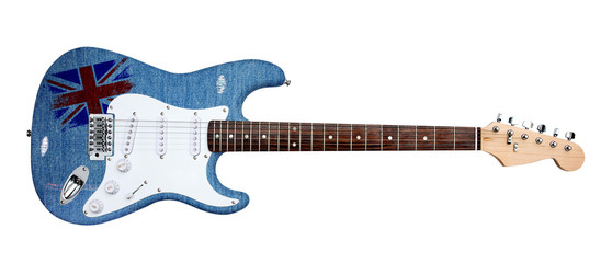 jeans electric guitar