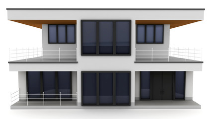 3d house isolated on white