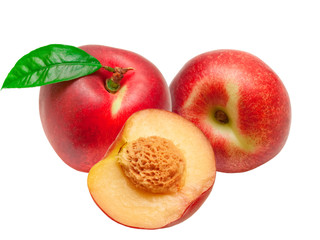 peach isolated on white background