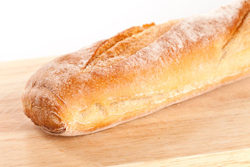 baguette on the wooden board
