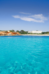 Cala Saona Formentera balearic island from sea view