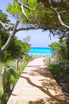beach way to Illetas paradise beach Formentera