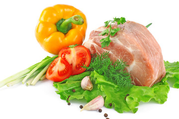 piece of fresh raw meat with