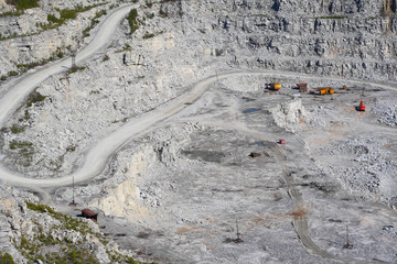 Open pit. Place of extraction of a granite