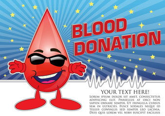 Blood Donation Poster Concept Illustration in Vector