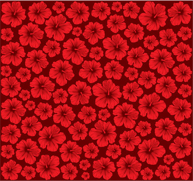 Seamless hibiscus pattern