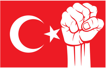 turkey fist (flag of turkey)
