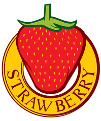 STRAWBERRY label design